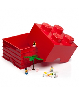 Lego 4-Brick Storage Box - Red